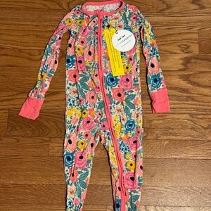 NWT Little Sleepies Secret Garden Zippy - 3T
